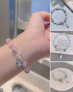Imitation cat eye crystal butterfly bracelet