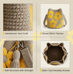 Crochet Flower Tote Bag