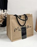 Portable Linen Large Capacity Shoulder Bag