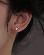 Sterling silver star earrings
