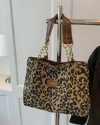 Leopard print shoulder underarm bag