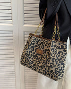 Leopard print shoulder underarm bag