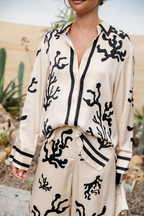 CLAUDIA | SATIN PRINT OVERSIZED BLOUSE