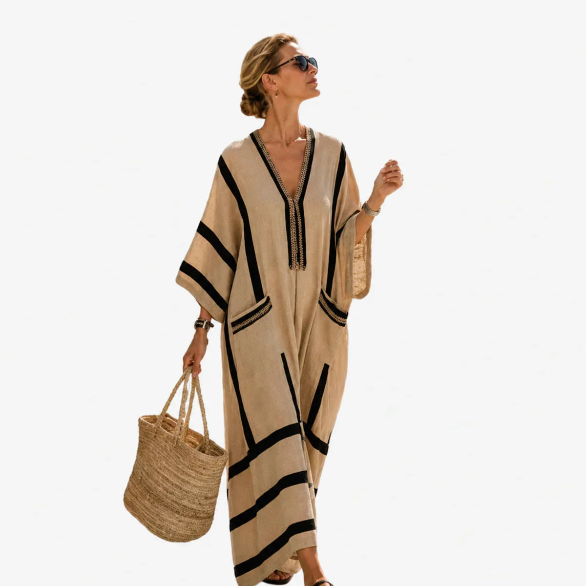 CLAIRE | FLOWING CAFTAN MAXI DRESS