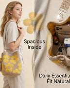 Crochet Flower Tote Bag