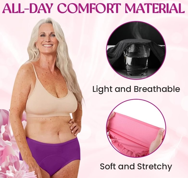 ⏳Last Day! Buy 1-Get 3 Packs!!🔥2026 Best-Selling🏆LunaBloom™ High-Waist Leak-Proof Panties ✨Butter-soft, ultra-stretchy & discreetly protective 🍃