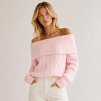 Celèsta Knit Off-The-Shoulder Sweater