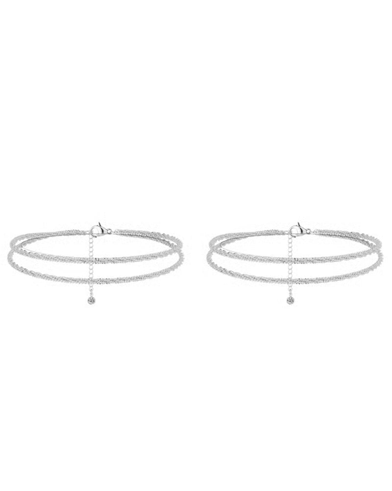 🏖️ Women's KC Gold & Sterling Silver Anklets