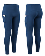 Solid color leggings with fleece pockets