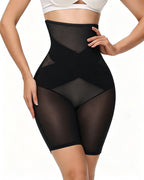 High Waist Cross Double Layer Tummy Control Pants