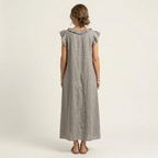 JOSETTE | RUFFLE V-NECK MAXI DRESS