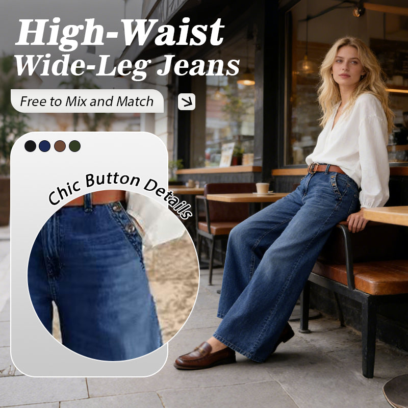 High-Waist Wide-Leg Jeans